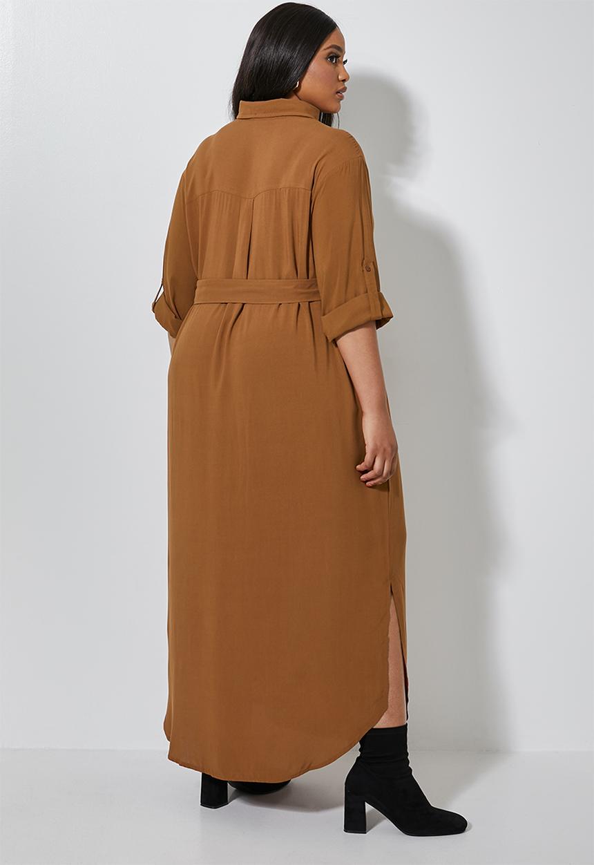 Superbalist - Maxi shirt dress - rust