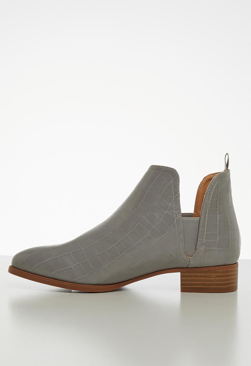 Jada - Croc detail ankle boot - grey