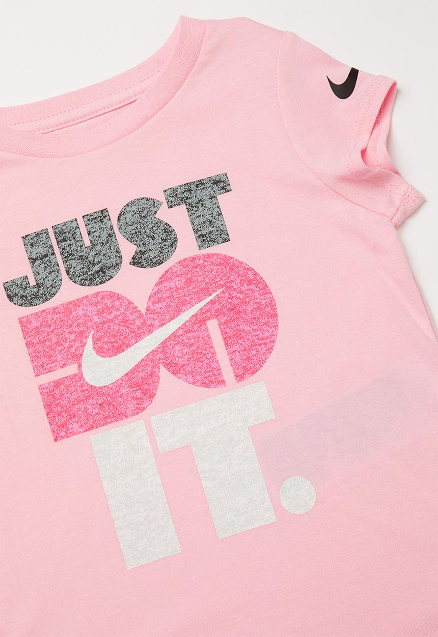 Nike - Nike jdi faux heather short sleeve  scoop - pink