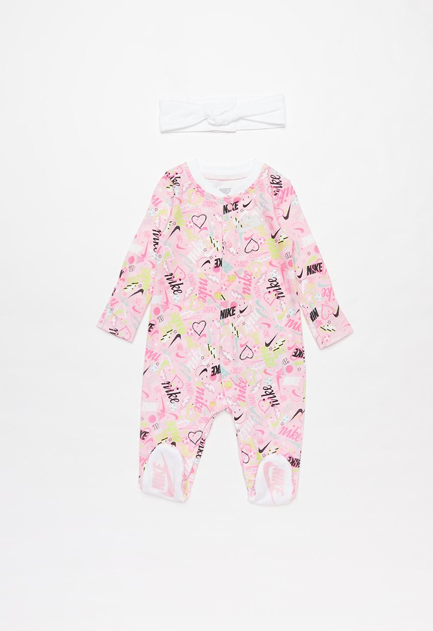 Nike - Scribble coverall and headband - pink