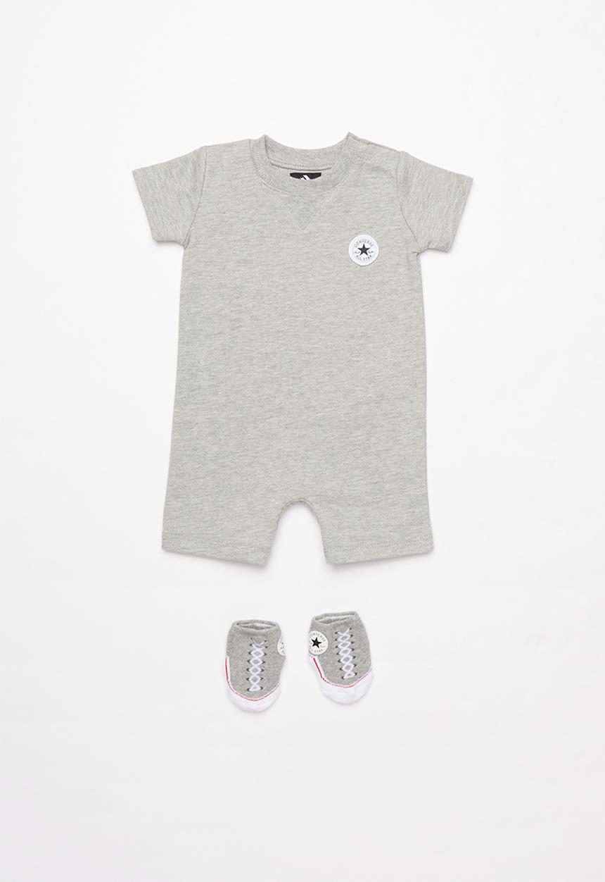 Converse - Converse lil chuck romper/sock set - grey