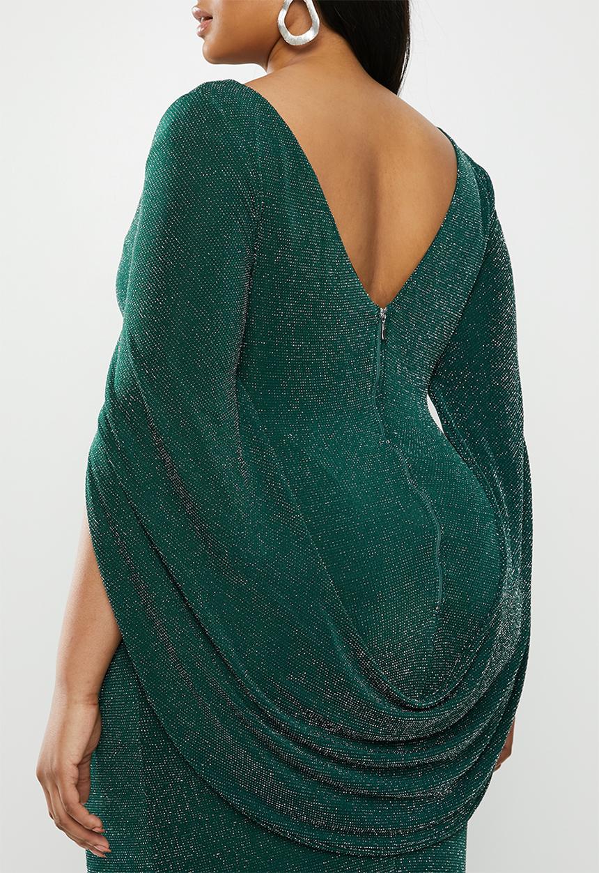 VELVET - Cape back maxi dress - green