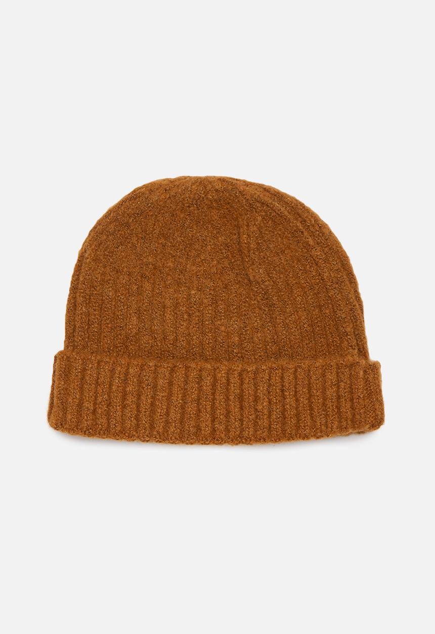 Superbalist - Fine rib fisherman beanie - brown