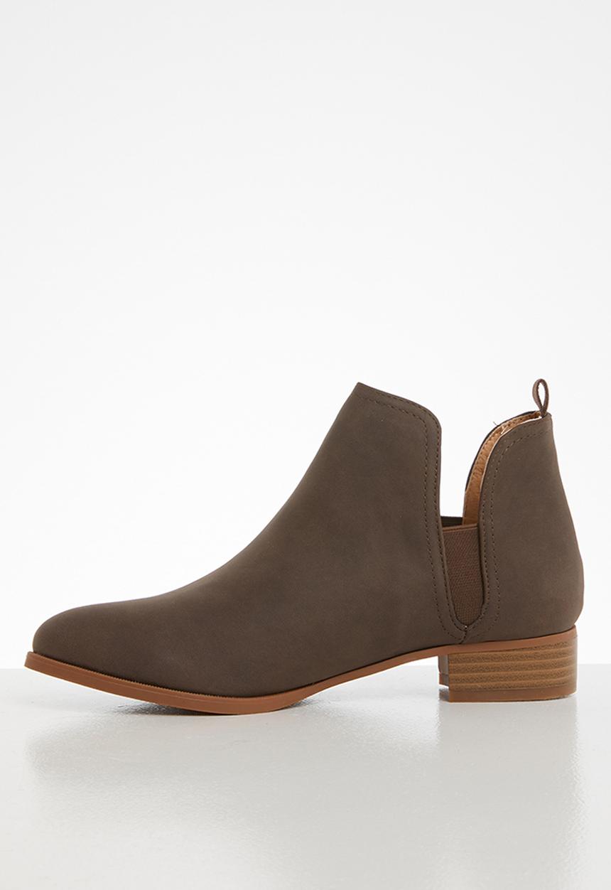 Jada - Brush nubuck ankle boot - brown