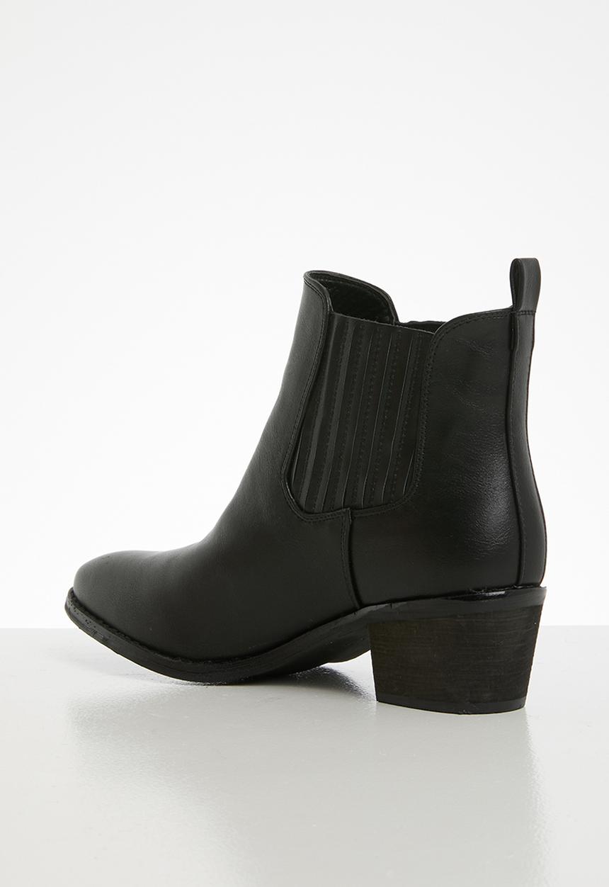 Jada - Pin tuck ankle boot - black