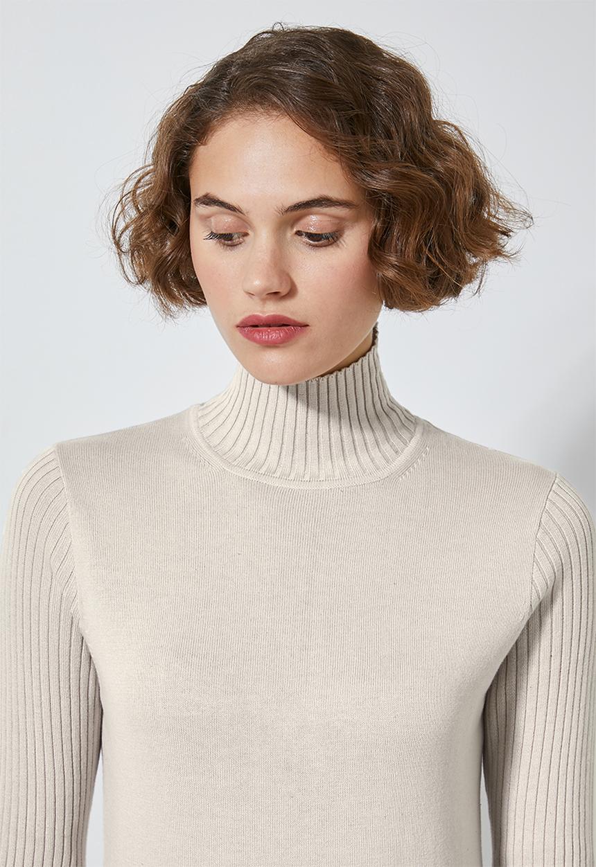 Superbalist - Organic cotton knitwear dress - neutral