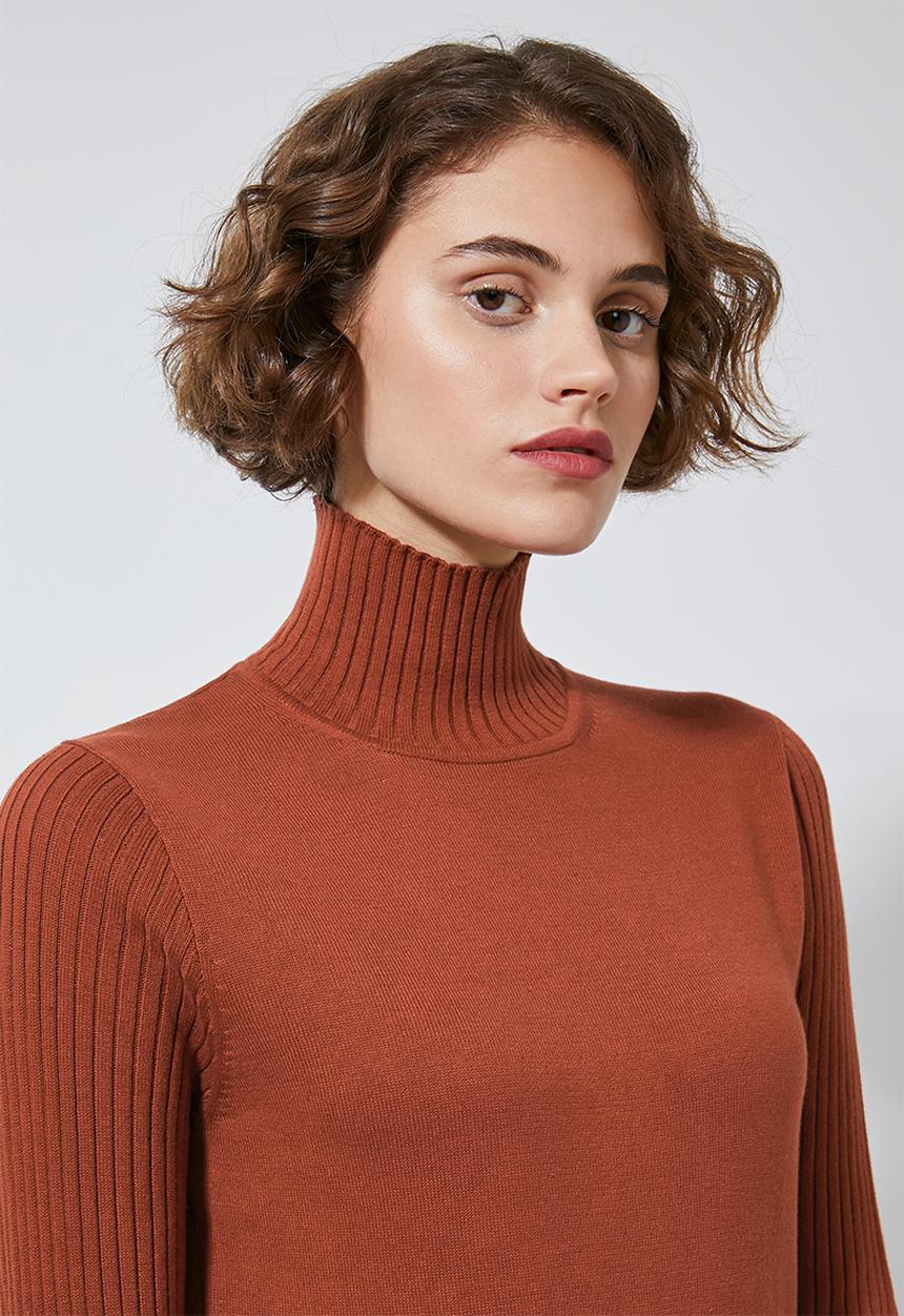 Superbalist - Organic cotton knitwear dress - rust