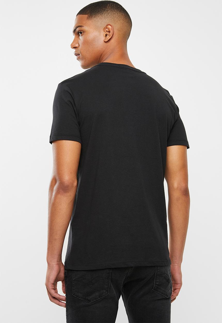 Replay - Center logo chest tee - black