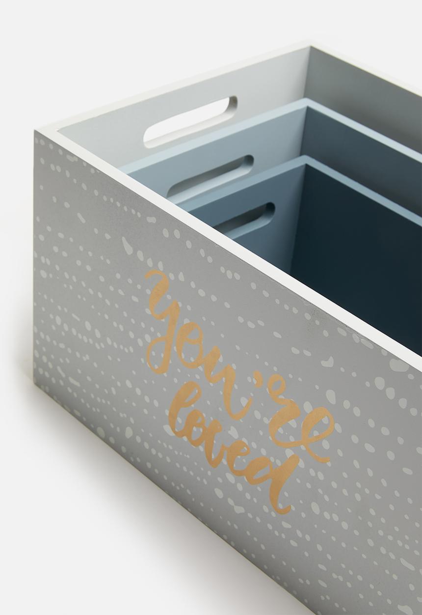 H&S - Crate set of 3 - blue
