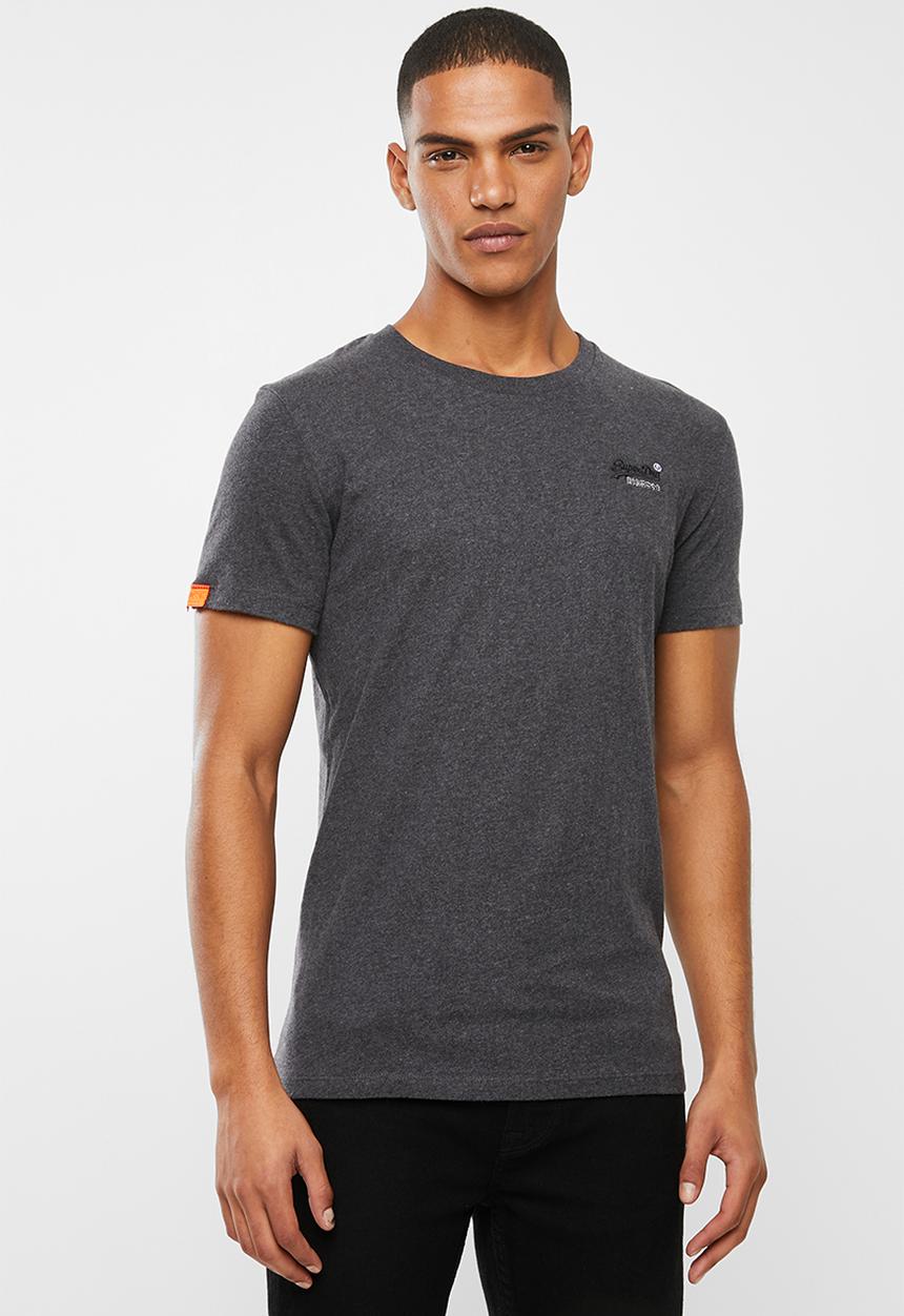 Superdry. - Ol vintage embrodery tee - charcoal