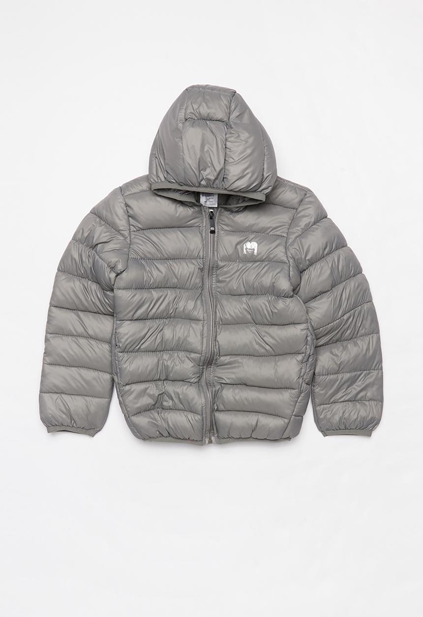 Pop Candy - Boys hooded puffer - grey