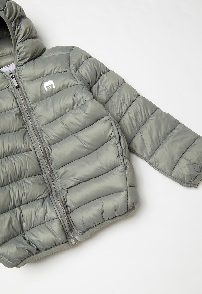 Pop Candy - Boys hooded puffer - grey