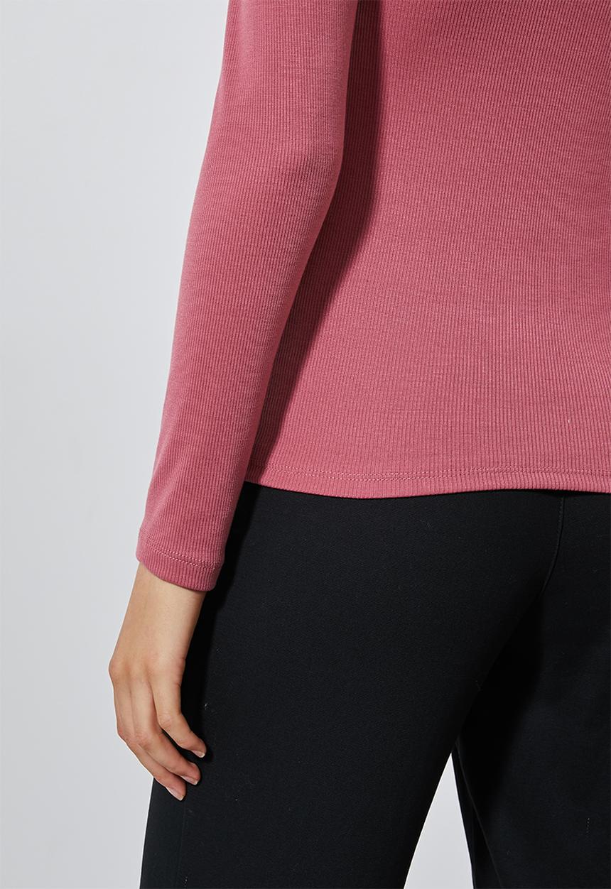 Superbalist - 2 Pack stretch rib poloneck tees - black & pink