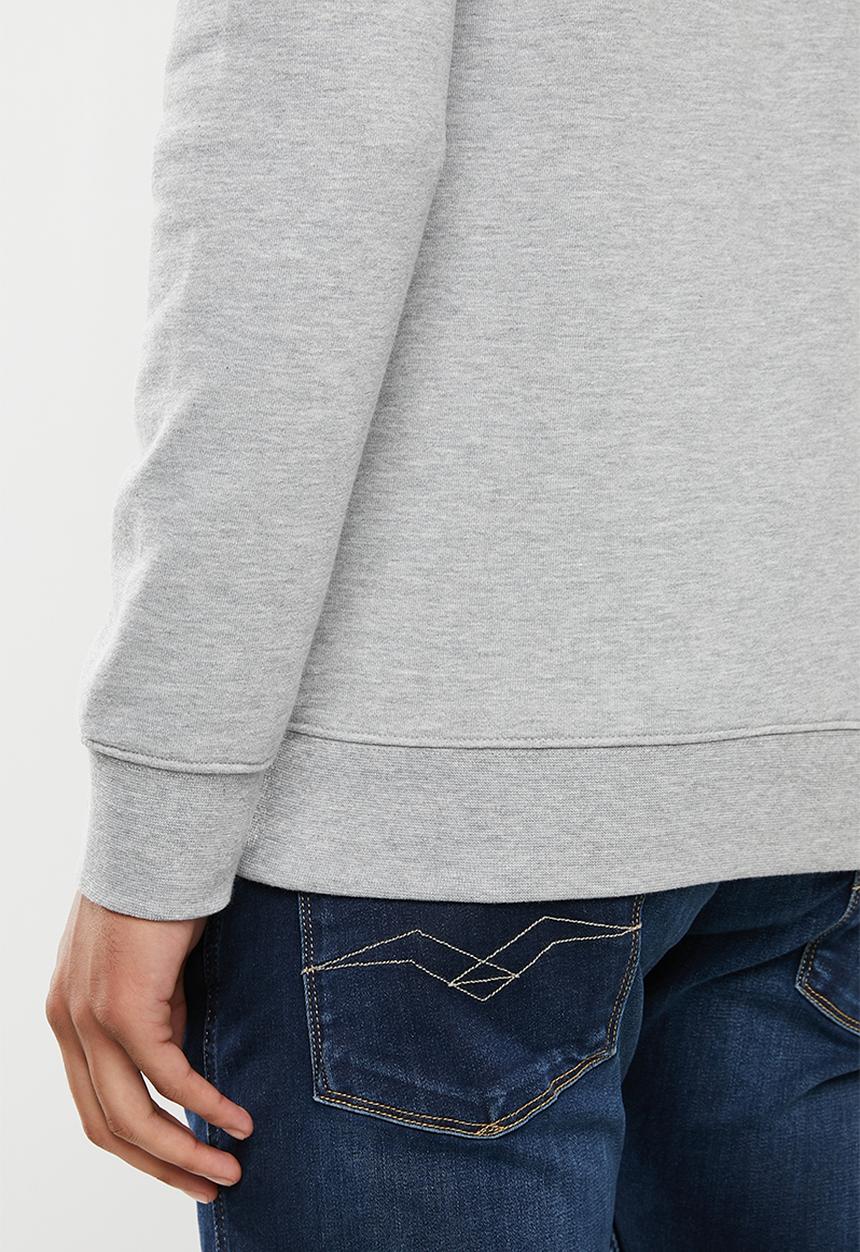 Replay - Center chest logo crew sweat - grey 
