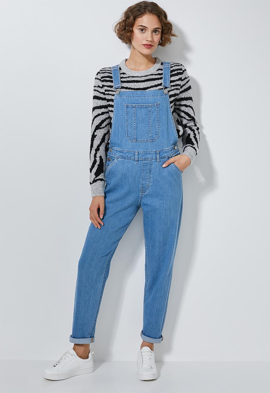 Superbalist - Tapered leg dungaree - blue