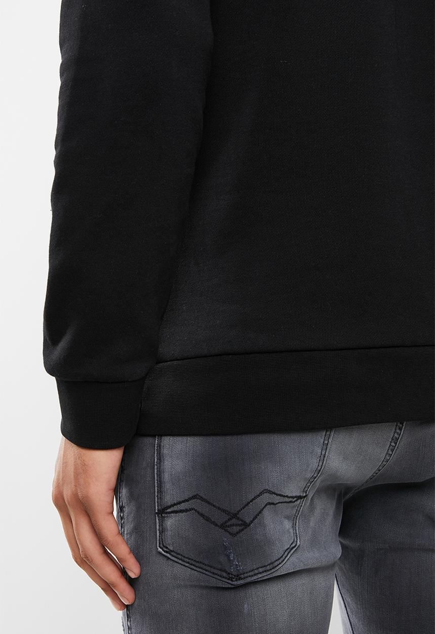 Replay - Replay label crew sweat - black