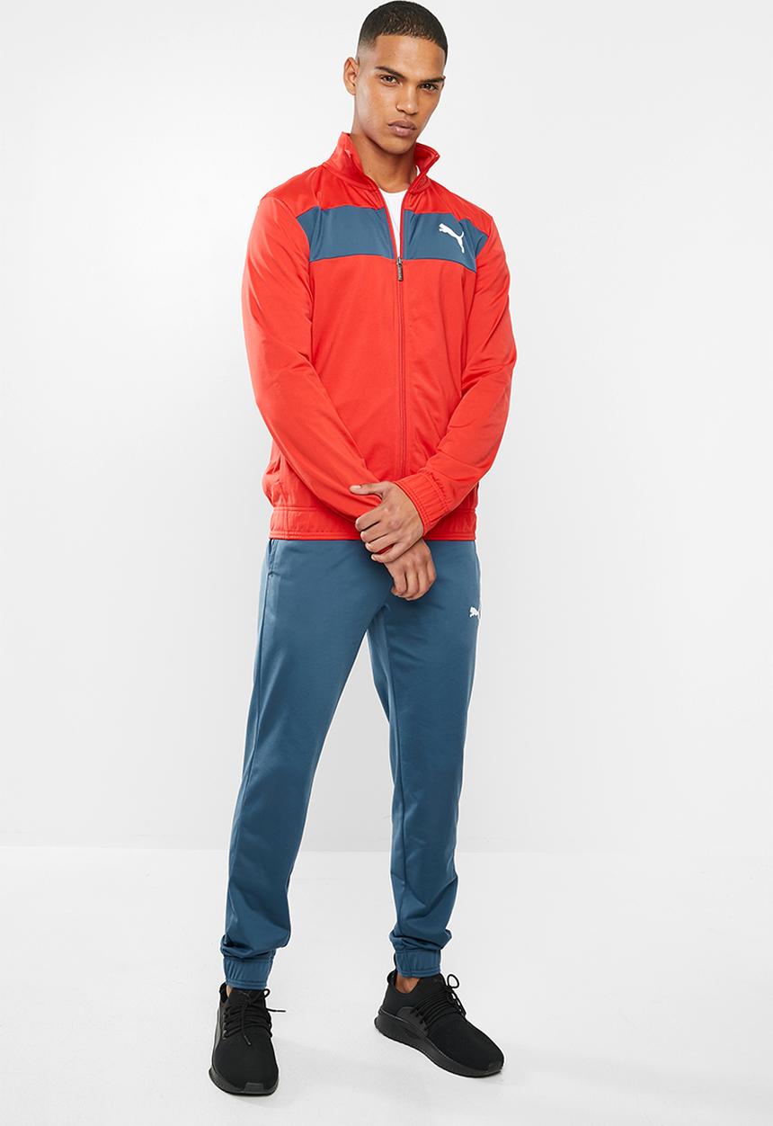 PUMA - Techstripe classic tricot tracksuit - red