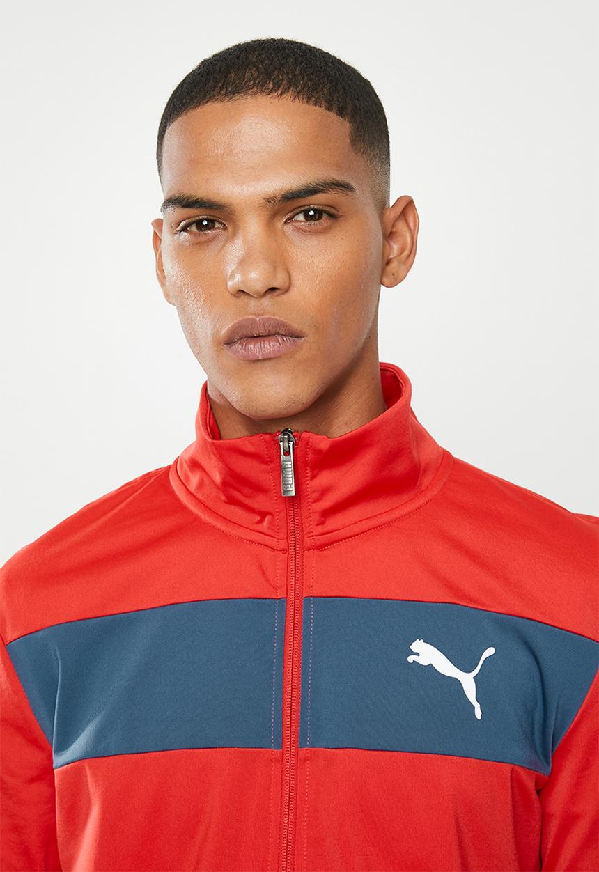 PUMA - Techstripe classic tricot tracksuit - red