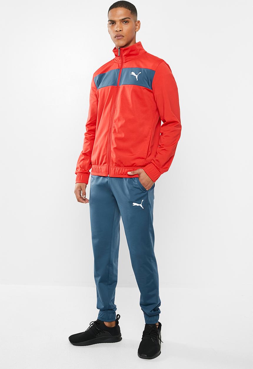 PUMA - Techstripe classic tricot tracksuit - red