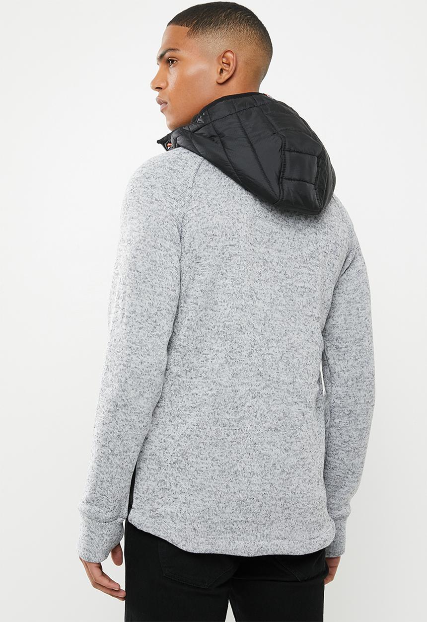 Superdry. - Storm chest stripe hybrid zip hoodie - multi