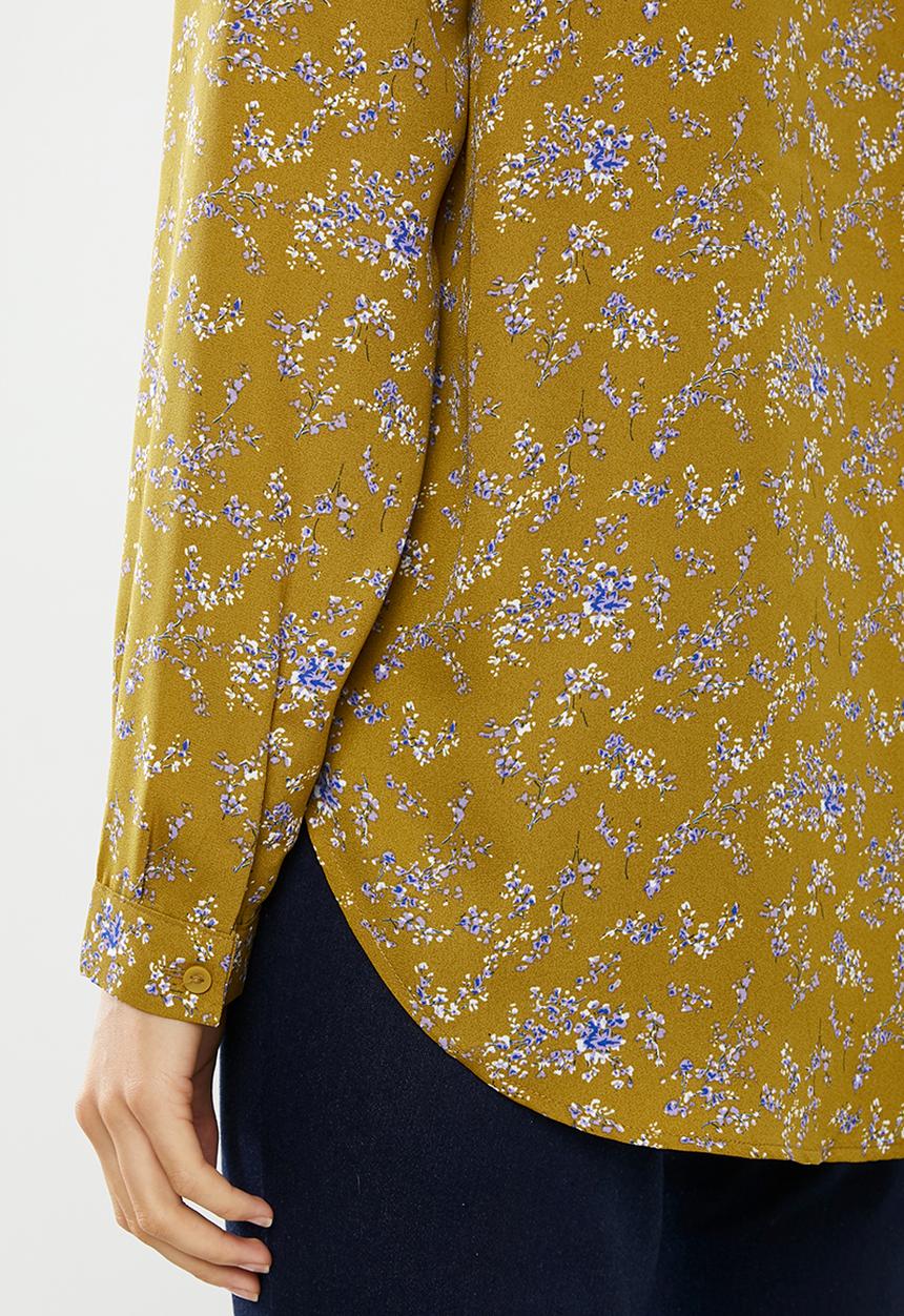 Jacqueline de Yong - Zoey v-neck blouse - yellow & purple 