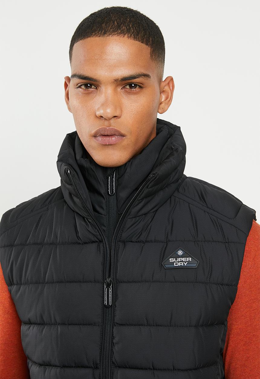 Superdry. - Double zip fuji gilet - black