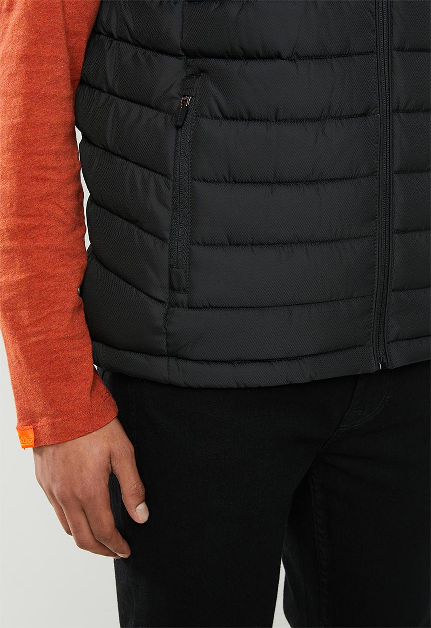 Superdry. - Double zip fuji gilet - black