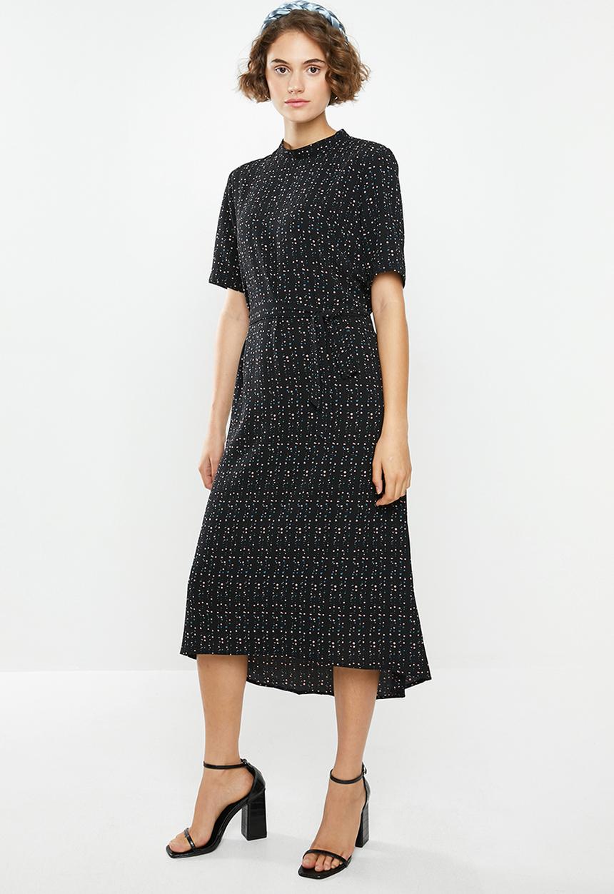 Jacqueline de Yong - Piper high neck dress - black