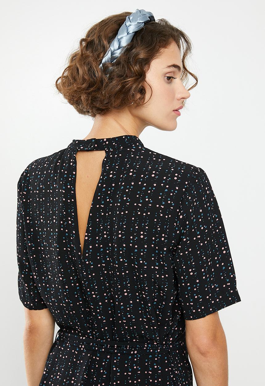 Jacqueline de Yong - Piper high neck dress - black