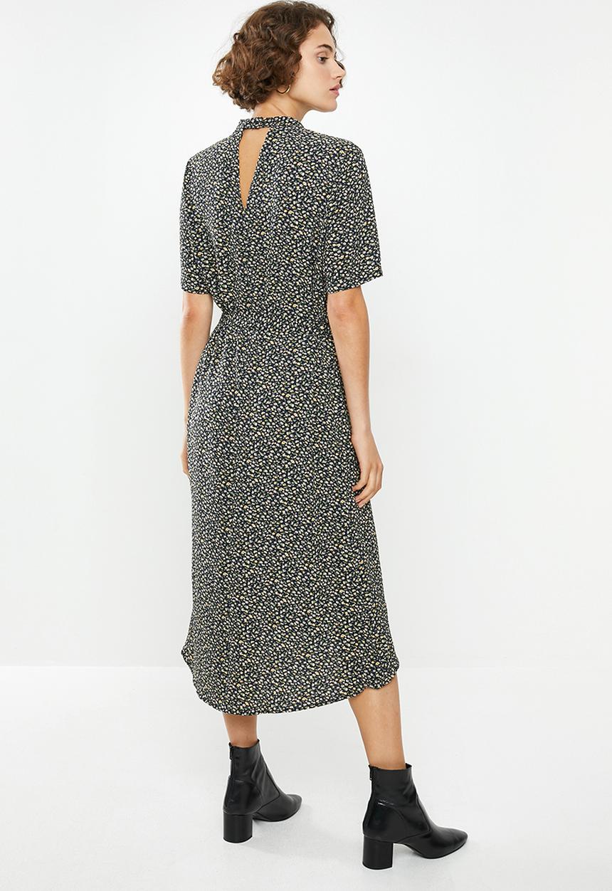 Jacqueline de Yong - Piper high neck dress - multi