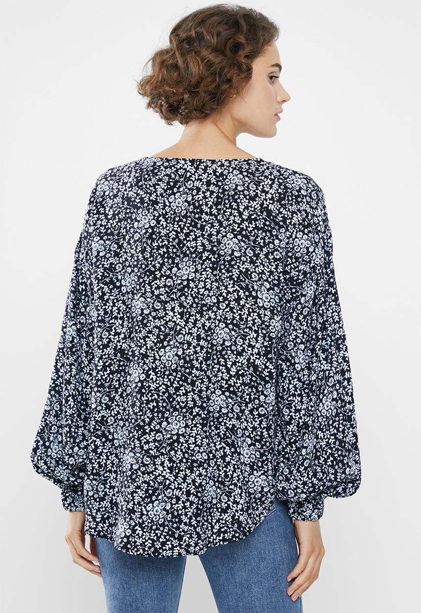 Superbalist - Dropped shoulder shell top - black & white 