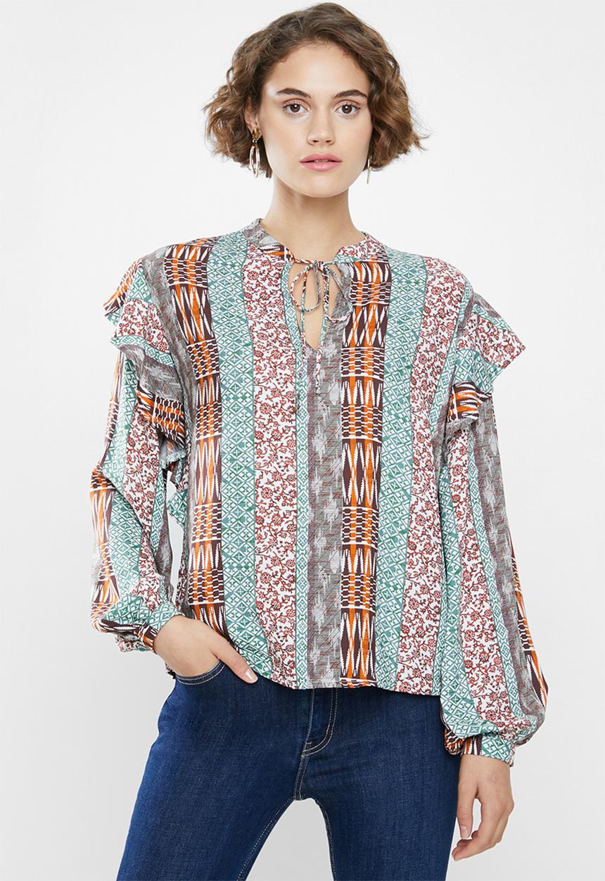 Superbalist - Ruffle femme blouse - multi