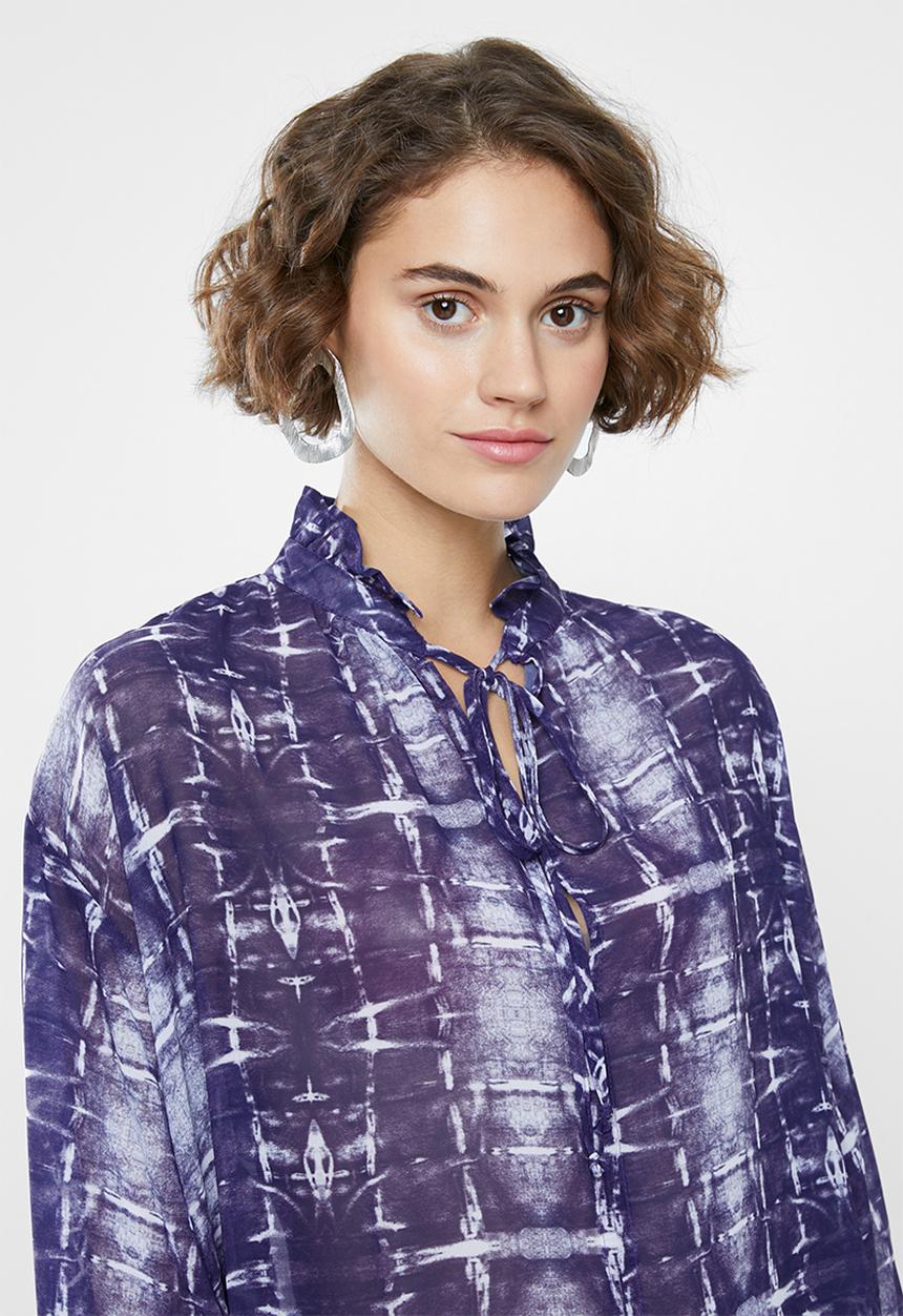 Superbalist - Peasant blouse - blue & white 