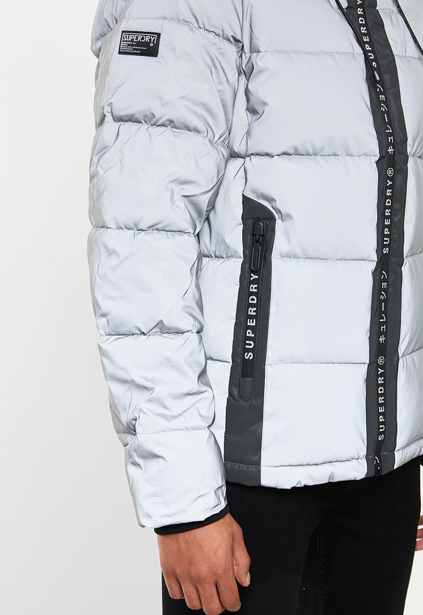 Superdry. - Reflector padded jacket - silver
