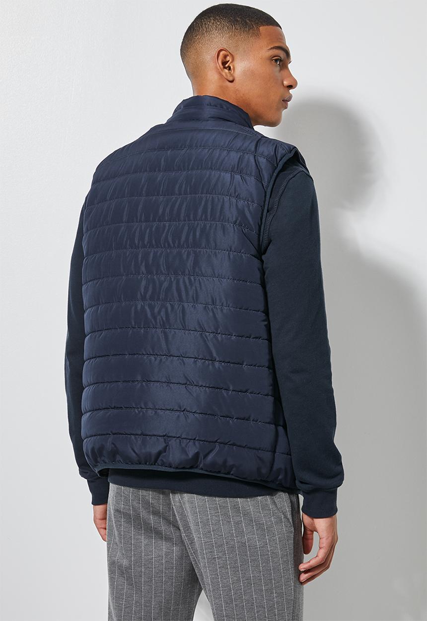 Superbalist - Lightweight sleeveless puffer jacket - navy