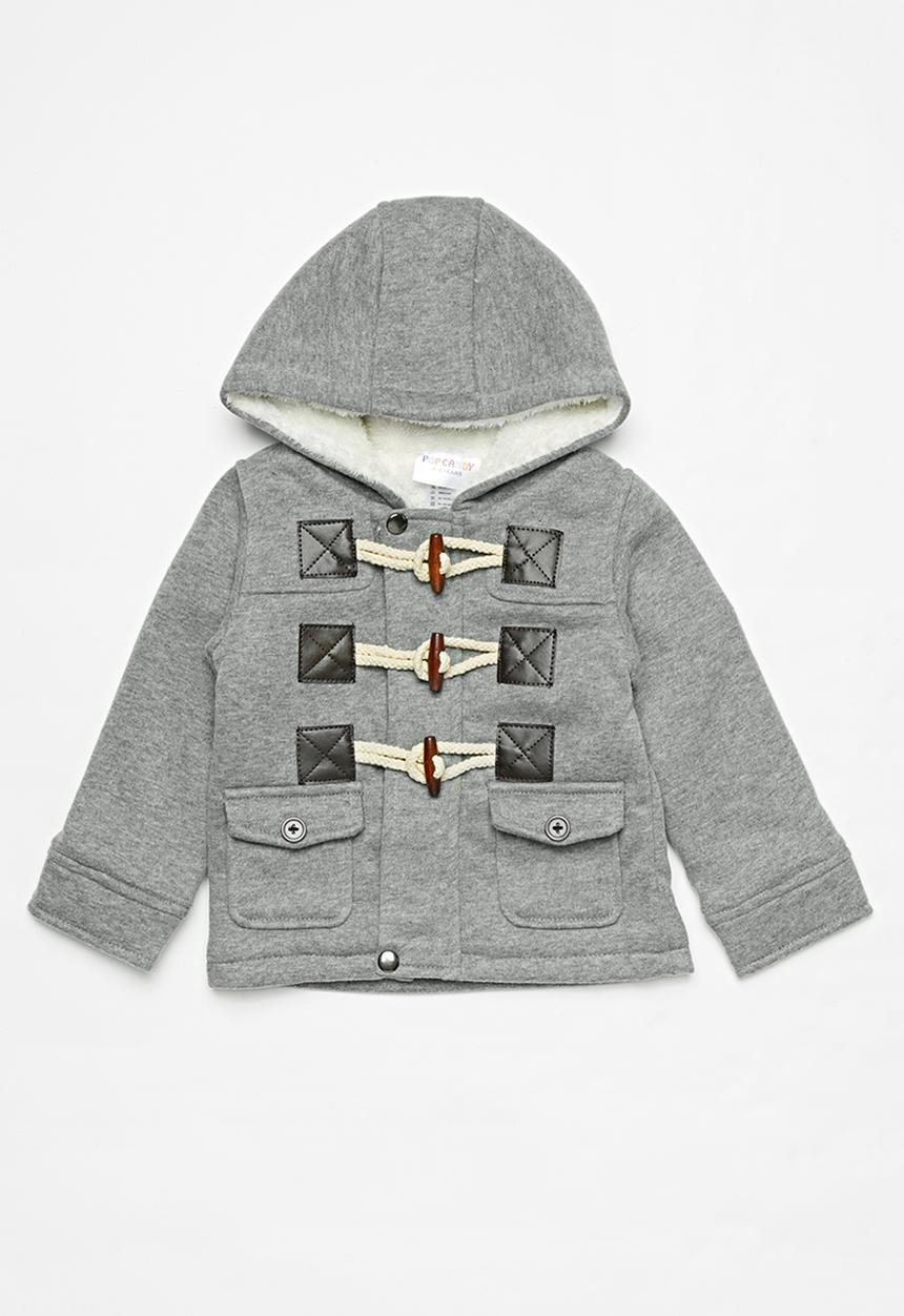 Pop Candy - Boys hooded coat - grey