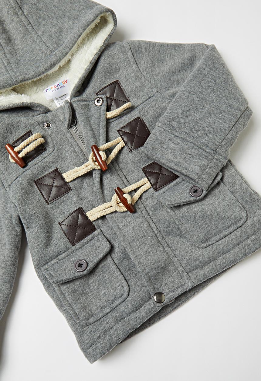 Pop Candy - Boys hooded coat - grey