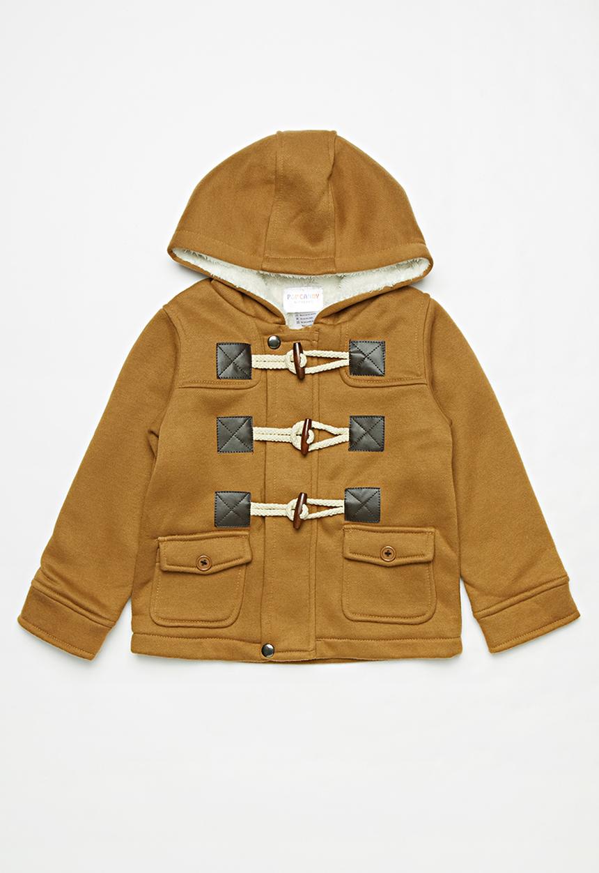Pop Candy - Boys hooded coat - camel