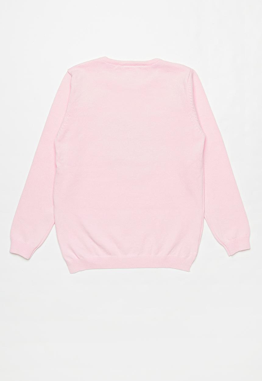 Pop Candy - Sequin heart fine knitwear - pink