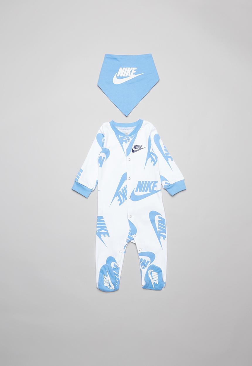 Nike - Nkn nsw footed coverall bib - white & blue