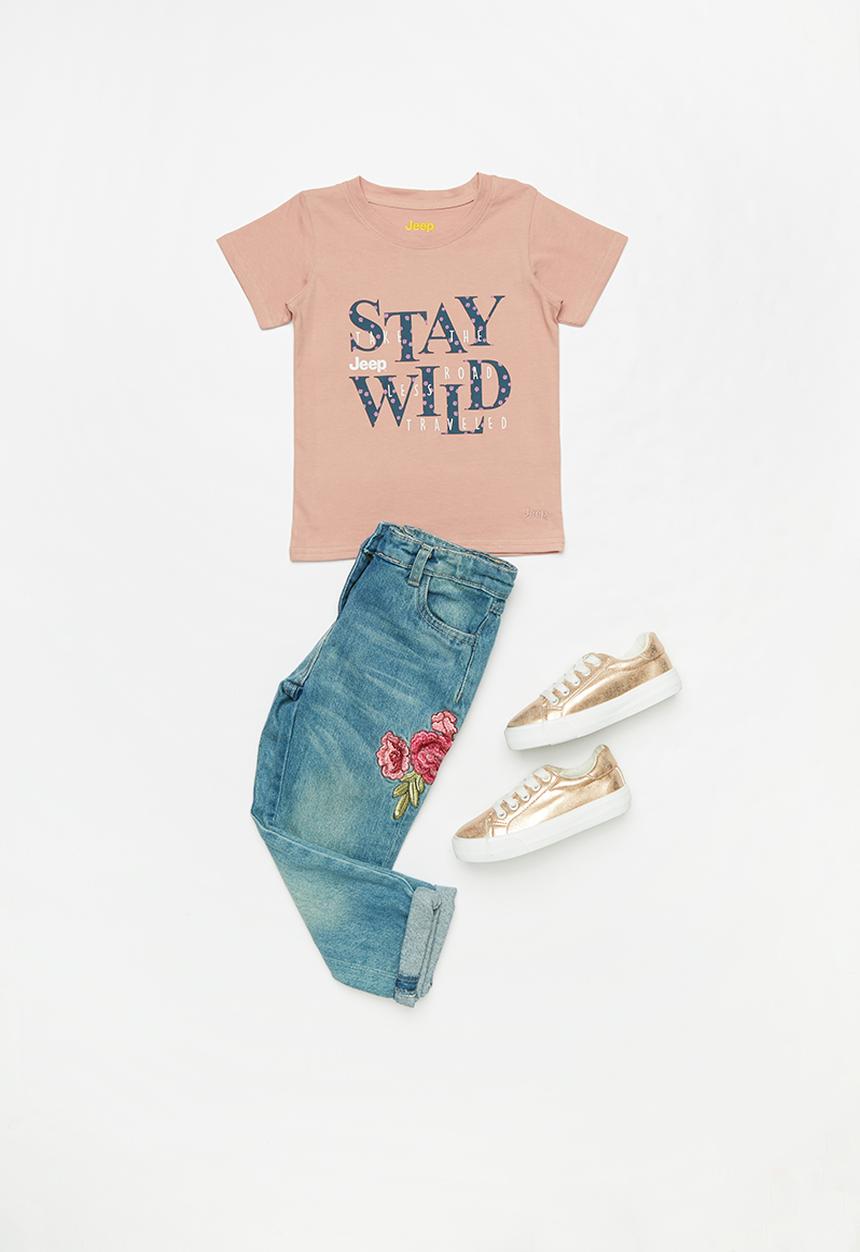 JEEP - Printed tee - dirty pink