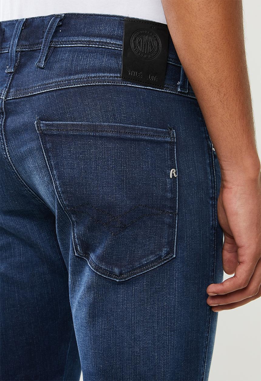 Replay - Slim hyperflex mid wash jeans - blue