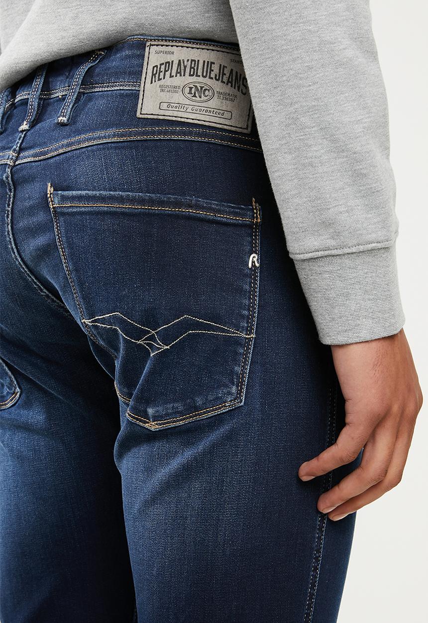 Replay - Skinny mid wash jeans - blue