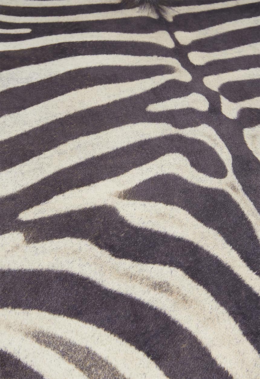 Sixth Floor - Faux zebra hide rug - black & white