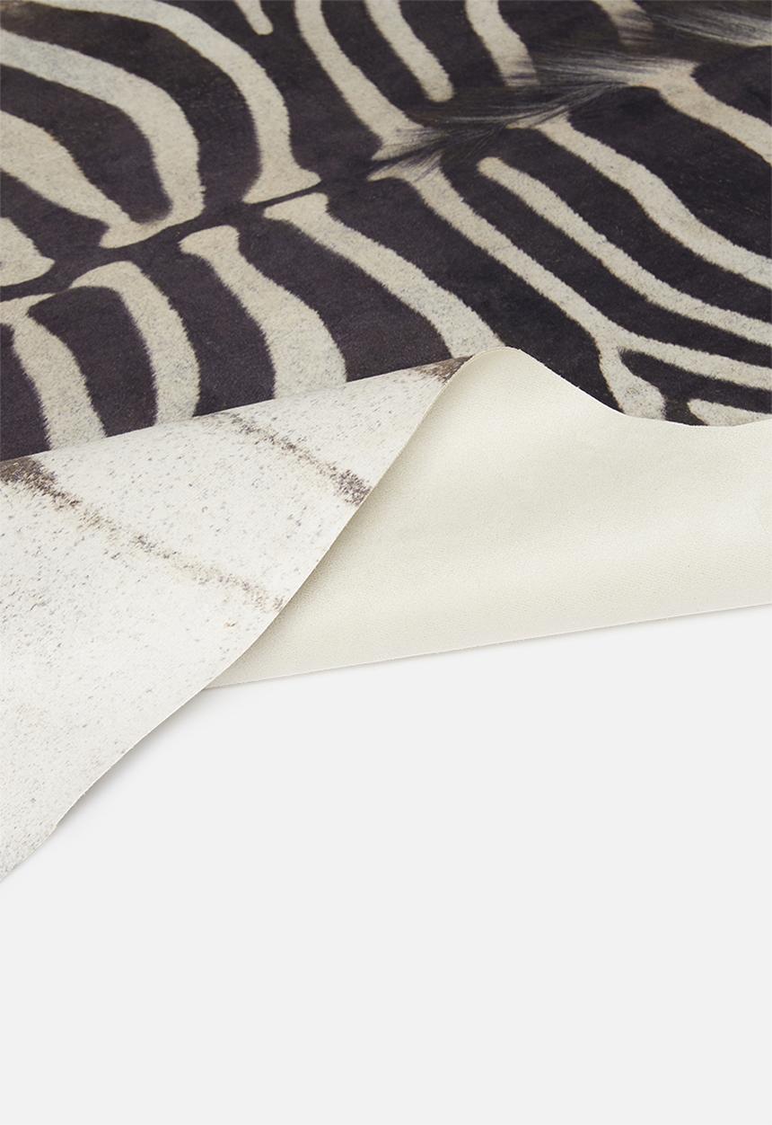 Sixth Floor - Faux zebra hide rug - black & white