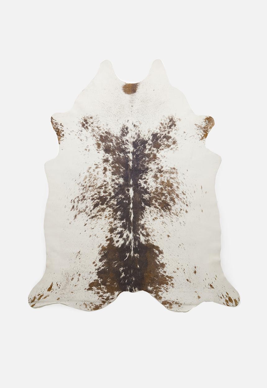 Sixth Floor - Faux cow hide rug - brown & white