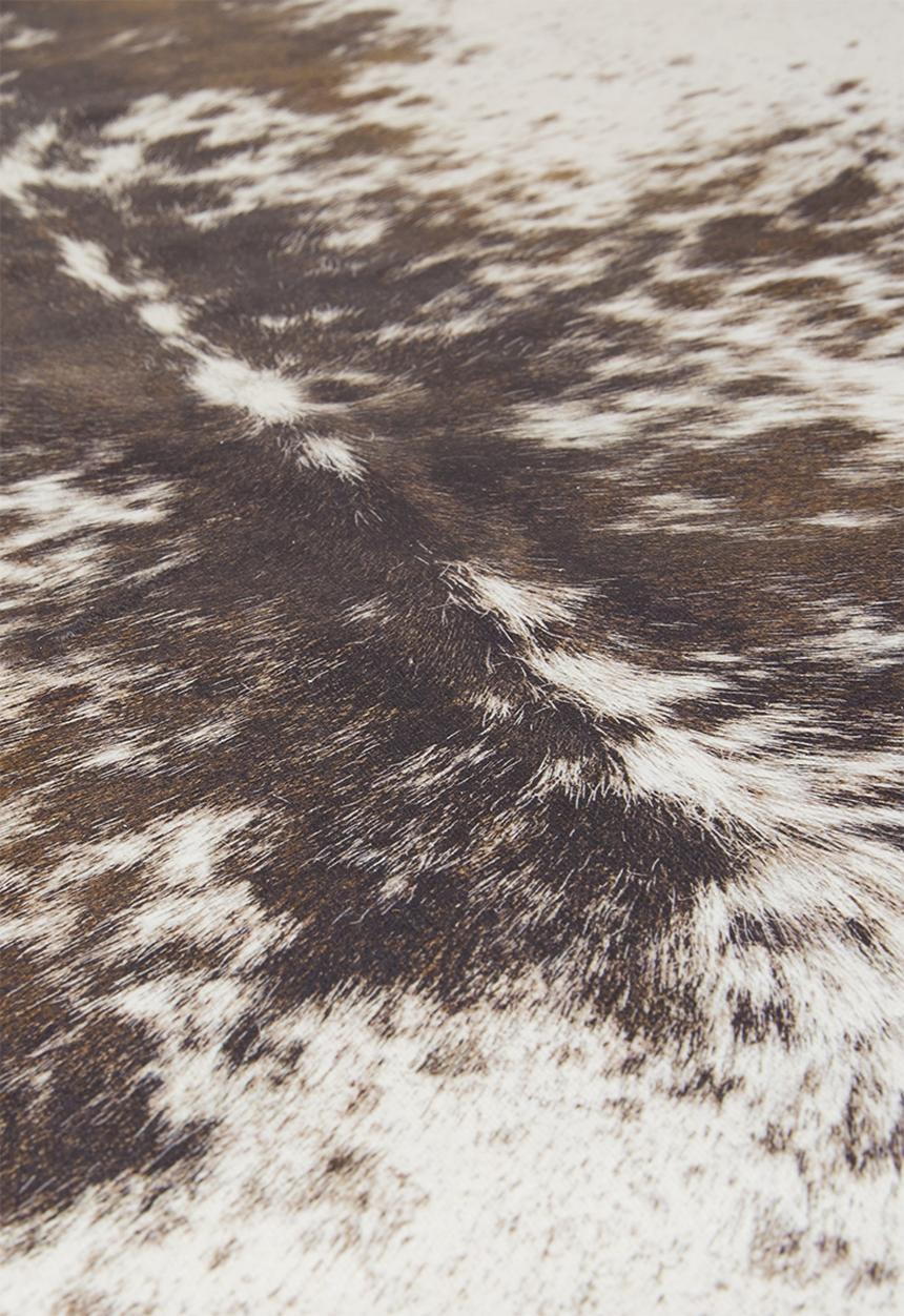 Sixth Floor - Faux cow hide rug - brown & white