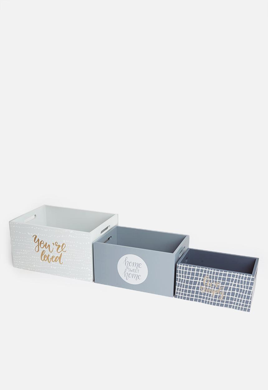 H&S - Crate set of 3 - blue