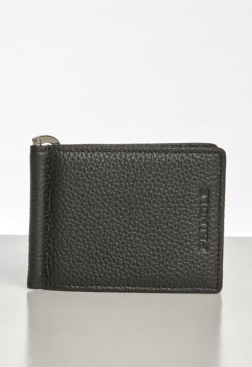 Pringle of Scotland - Ralph leather bilford with money clip - black