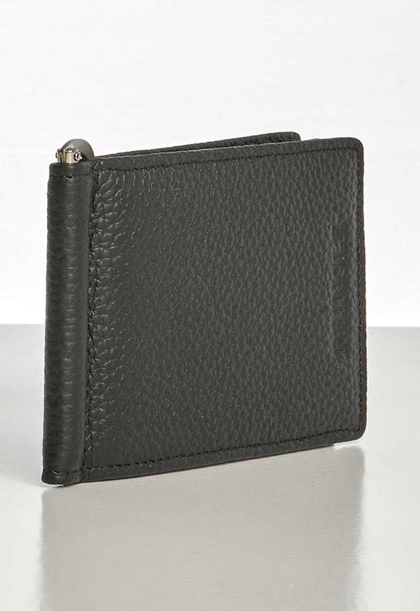 Pringle of Scotland - Ralph leather bilford with money clip - black
